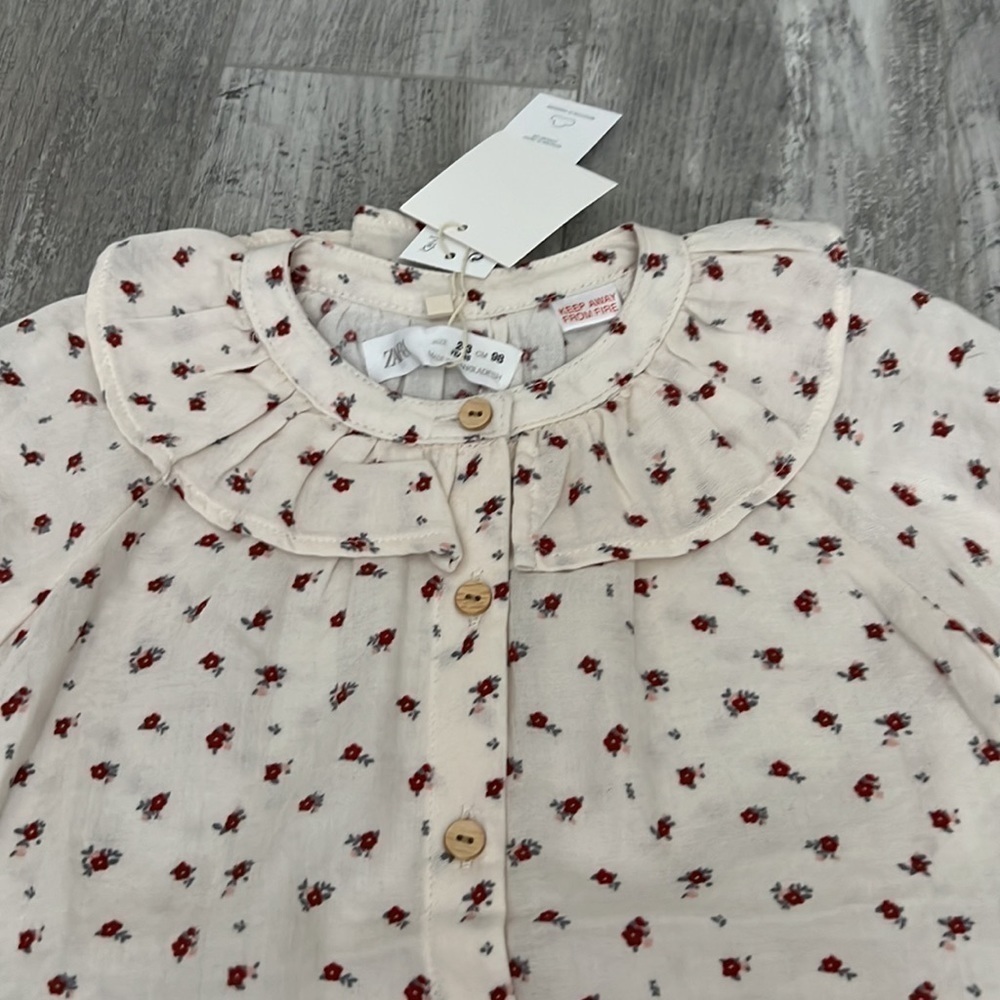 Zara Printed Blouse - Picture 7 of 9